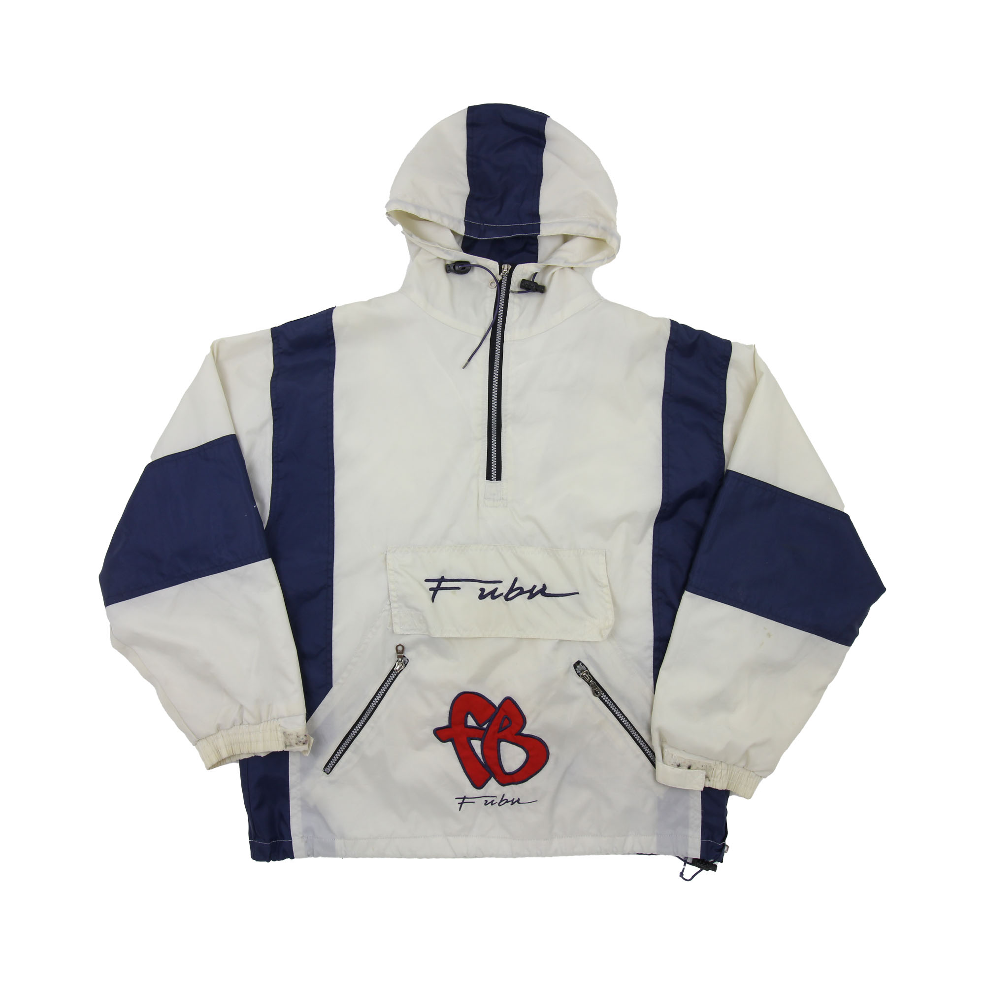 FUBU Vintage Embroidered Logo Thin Jacket - L/XL FUBU Vintage Embroidered Logo Thin Jacket - L/XL